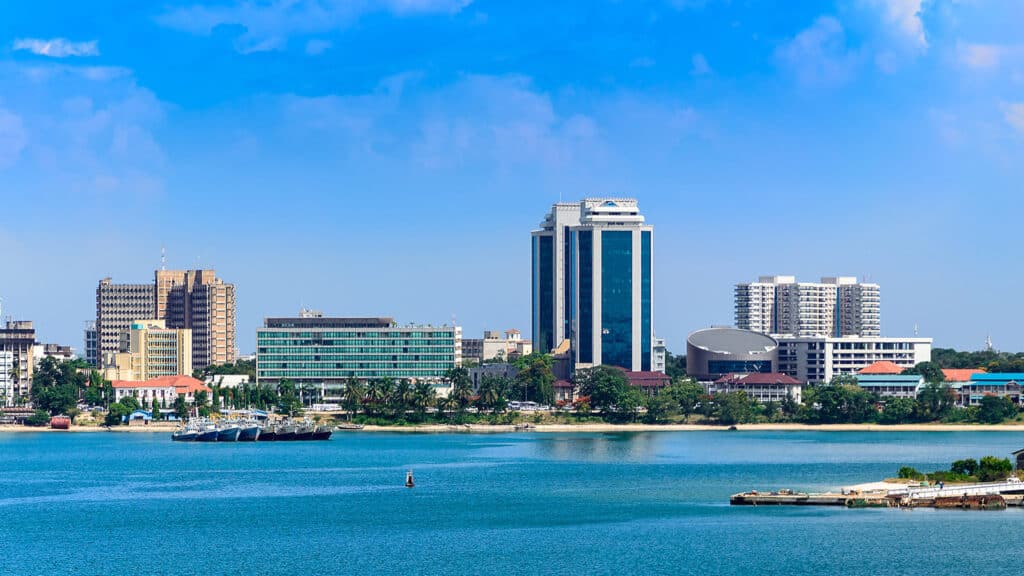 Tanzanian city Dar es laam provides a beach view of Indian coastline